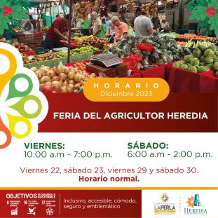 Horario Feria del Agricultor de Heredia