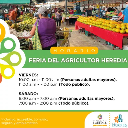 Horario Feria del Agricultor de Heredia